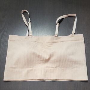 Torrid 2x  Beige Ribbed Padded  Bandeau